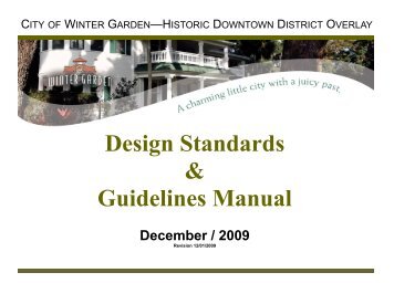 Design Standards & Guidelines Manual - City of Winter Garden