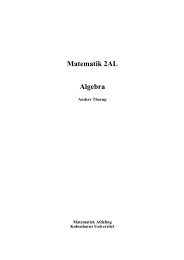 Matematik 2AL Algebra - Institut for Matematiske Fag - KÃƒÂ¸benhavns ...
