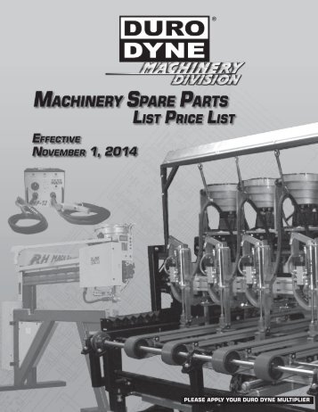 Cross referenCe CharT for ConverTed ParT #'s - Duro Dyne