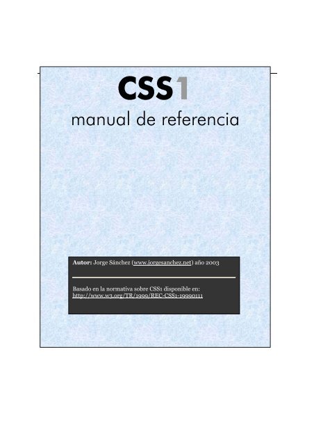 Manual de CSS - Jorge Sanchez