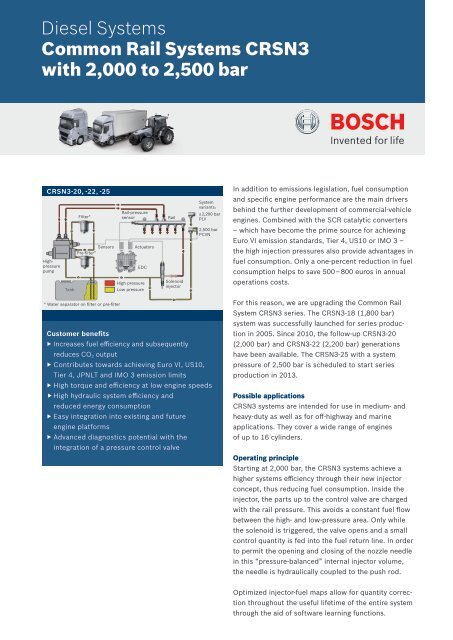 CRSN3 up to 2500 bar (PDF 960.22 kB) - Bosch Automotive ...