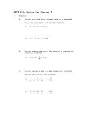 Math 115 Chapter 08 Review - The Learning Lab at HFCC