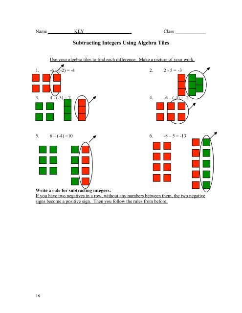 Adding and Subtracting Integers Unit Grade 7 Math 5 Days Tools ...