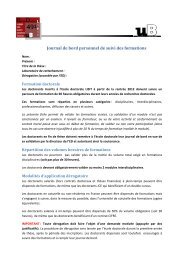 Journal de Bord de suivi des formations - Formation Bourgogne ...