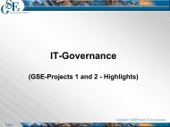 IT Governance / II Presentation - GUIDE SHARE Europe