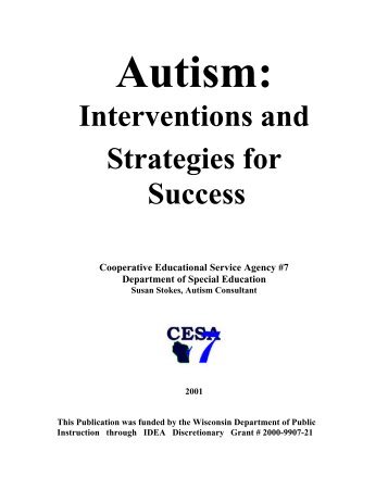 Autism - CESA #7 Special Education Services index