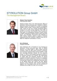 STYROLUTION Group GmbH: The Management Board