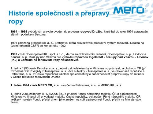 Prezentace na tÃƒÂ©ma skladovÃƒÂ¡nÃƒÂ­ a pÃ…Â™eprava ropy (PDF, 3 MB)