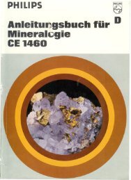 Anleitungsbuch für Mineralogie CE 1460 - Philips 