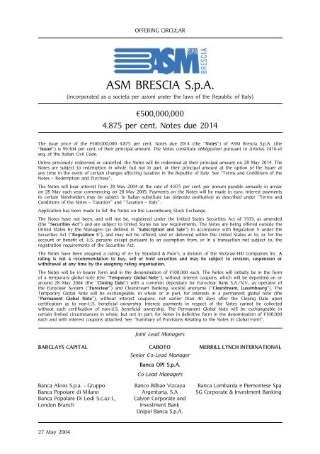 ASM BRESCIA S.p.A. - A2A