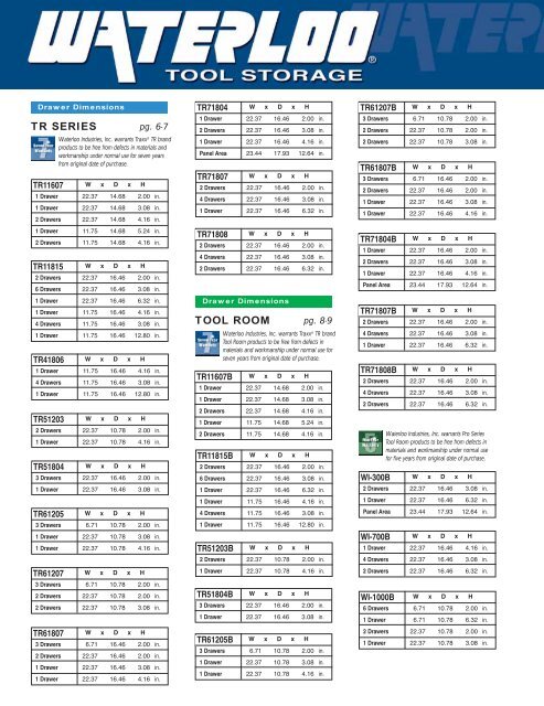 2011 Waterloo catalog - Rfdm.com