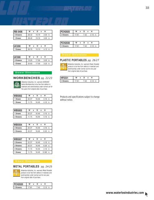 2011 Waterloo catalog - Rfdm.com