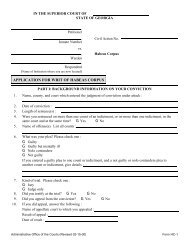 Writ of Habeas Corpus Form - Georgia's Southern Judicial Circuit