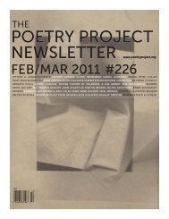 Download PDF - The Poetry Project