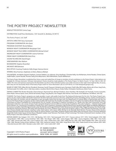 Download PDF - The Poetry Project