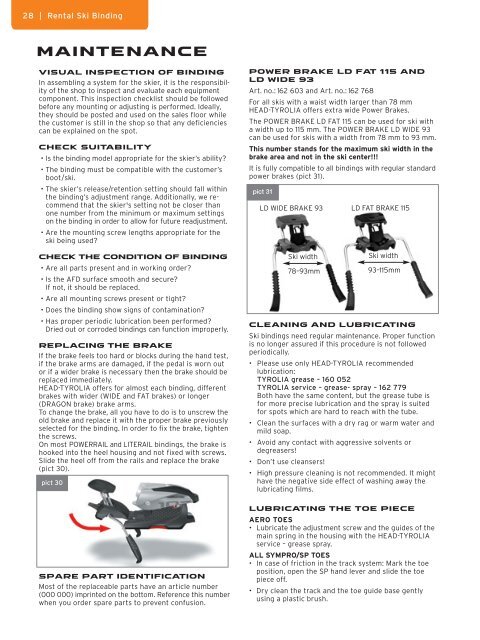 RENTAL Manual 2010 Engl. - Tyrolia