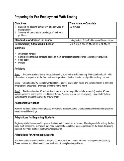 Preparing For Pre Employment Math Testing Preparing For Pre Employment Math Testing