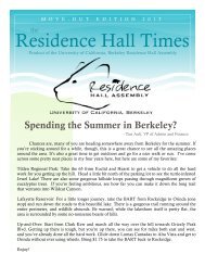 Residence Hall Times - University of California, Berkeley