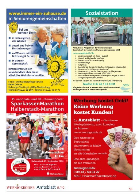 47. Wernigeröder Rathausfest vom 18. bis 20. Juni 2010