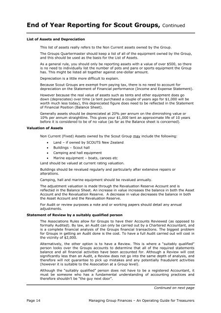 managing group finances - Region 1 Scouting - SCOUTS New ...