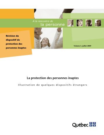 La protection des personnes inaptes - Le Curateur public du QuÃ©bec