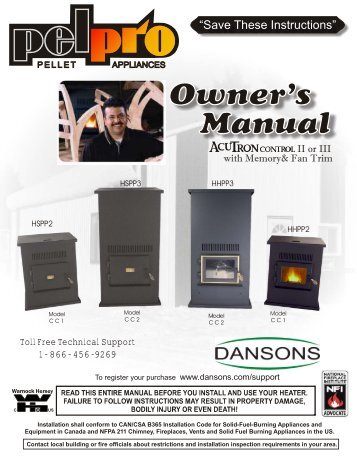 Owner's Manual - Dansons Group Inc.