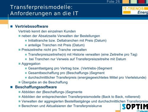 forum 7.1. SOPTIM Zusammenspiel zwischen Vertrieb und Beschaffung ...