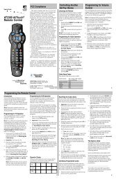AT2300 AllTouch® Remote Control - Time Warner Cable