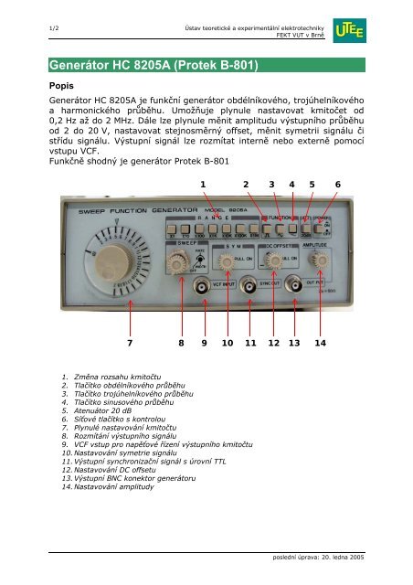 HC 8205A (Protek B801) - UTEE