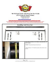 1948-1952 Truck - Rear Sway Bar Kit - Total Cost Involved