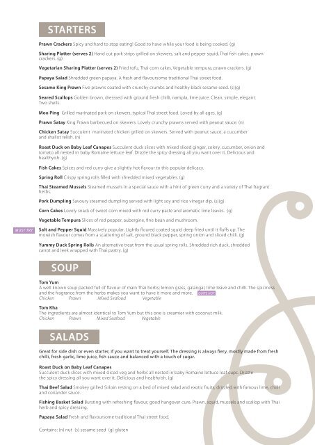 Giggling squid sale menu