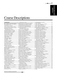 Course Descriptions - Catalog of Studies - University of Arkansas