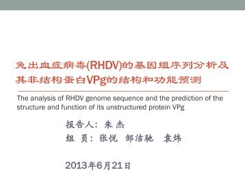 兔出血症病毒(RHDV)的基因组序列分析及其非结构蛋白VPg的 ... - abc