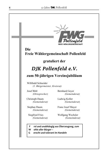 50 Jahre - DJK Pollenfeld