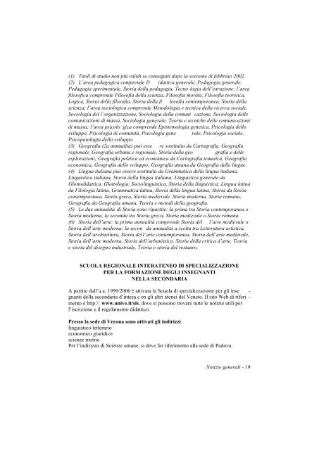 Guida ai corsi della facoltÃ  (pdf, it, 949 KB, 3/7/02) - UniversitÃ  degli ...