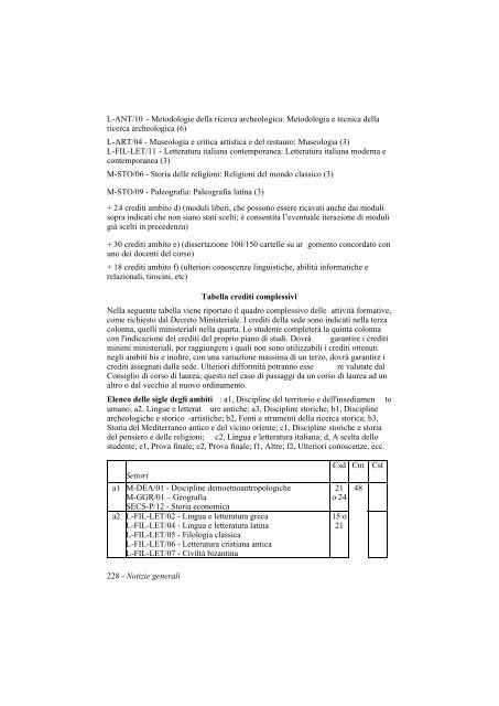 Guida ai corsi della facoltÃ  (pdf, it, 949 KB, 3/7/02) - UniversitÃ  degli ...