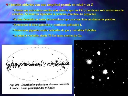 Poblaciones estelares en la Galaxia