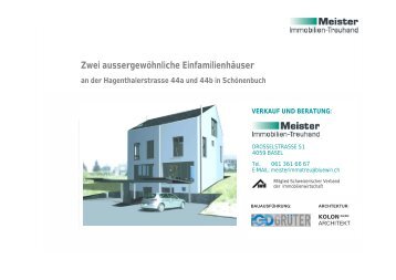 Baubeschrieb Innenausbau - Meister Immobilien Treuhand