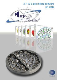 3, 4 & 5 axis milling software 3D CAM - Turkuaz Dental