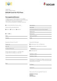 SOCAR Card für FCZ-Fans – Vorzugskonditionen: - FC Zürich