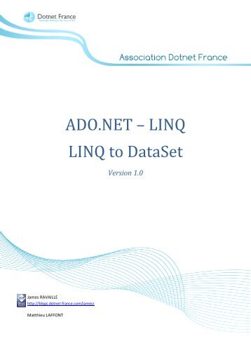 LINQ to DataSet - Dotnet-France