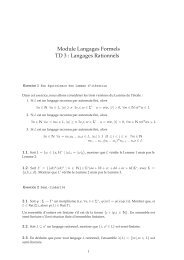 Module Langages Formels TD 3 : Langages Rationnels - ENS Cachan