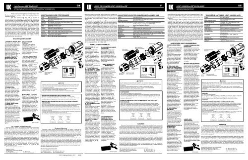 LCeLEDinstr_401258 revB-emailsz - Underwater Kinetics