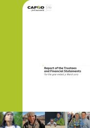 CAFOD Trustees Report and Financial Statements 2011-2012