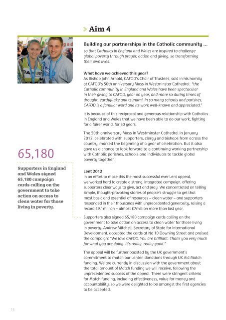 CAFOD Trustees Report and Financial Statements 2011-2012