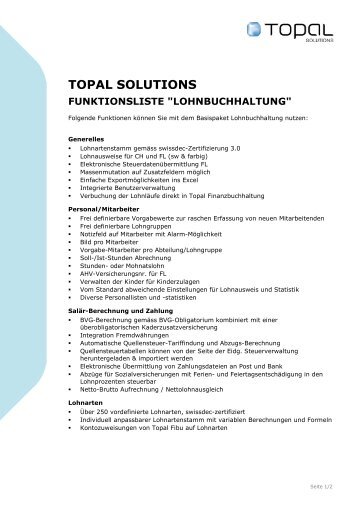 Funktionsliste Topal Lohnbuchhaltung.pdf - Topal Solutions AG