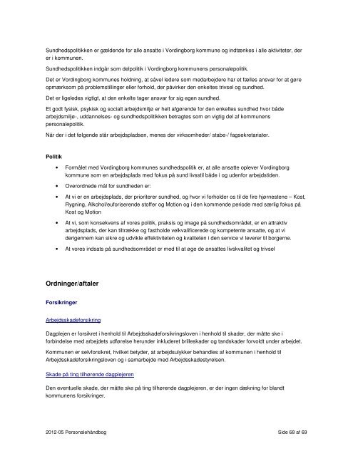 Link til PersonalehÃ¥ndbog i pdf-format - Vordingborg Kommune