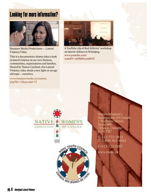 Aboriginal Lateral Violence - Native Women's Association of Canada
