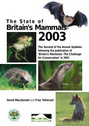 State of Britain's Mammals 2003 - People's Trust for Endangered ...