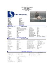 TECHNICAL SPECIFICATIONS Ships ... - Deep sea supply